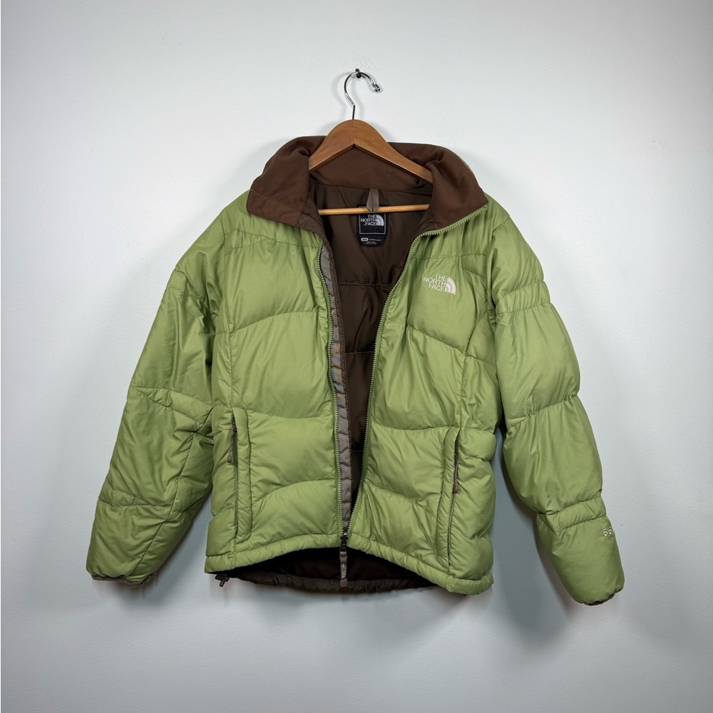 Vintage The North Face Green 700-Down Style Puffer - Women's Medium Y2K Gorpcore - Picture 2 of 8